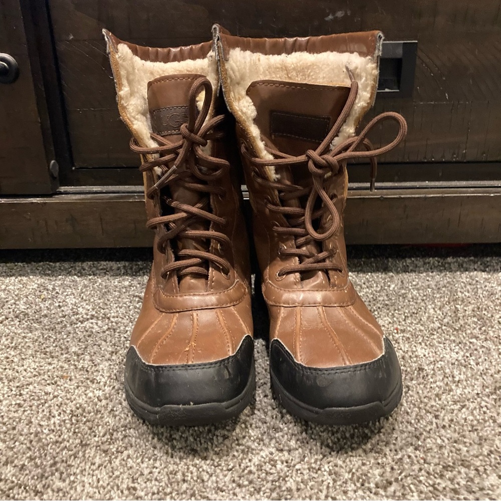 UGG® the Unisex Butte II Cold Weather Brown Suede Leather Waterproof Boots